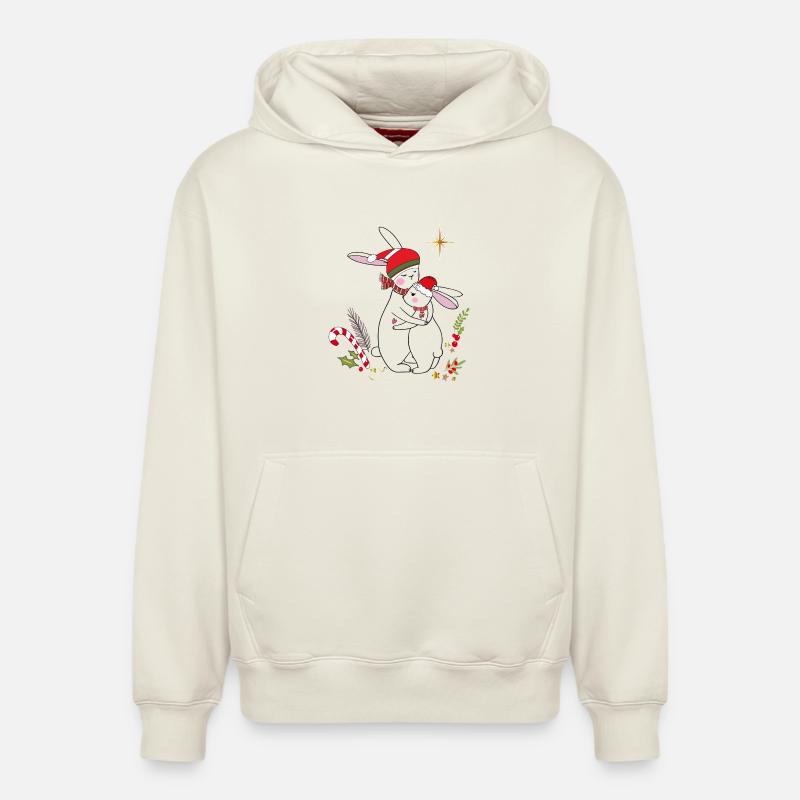 Avent - Sweat à capuche unisexe décontracté en coton biologique – de SPREAD - blanc cassé