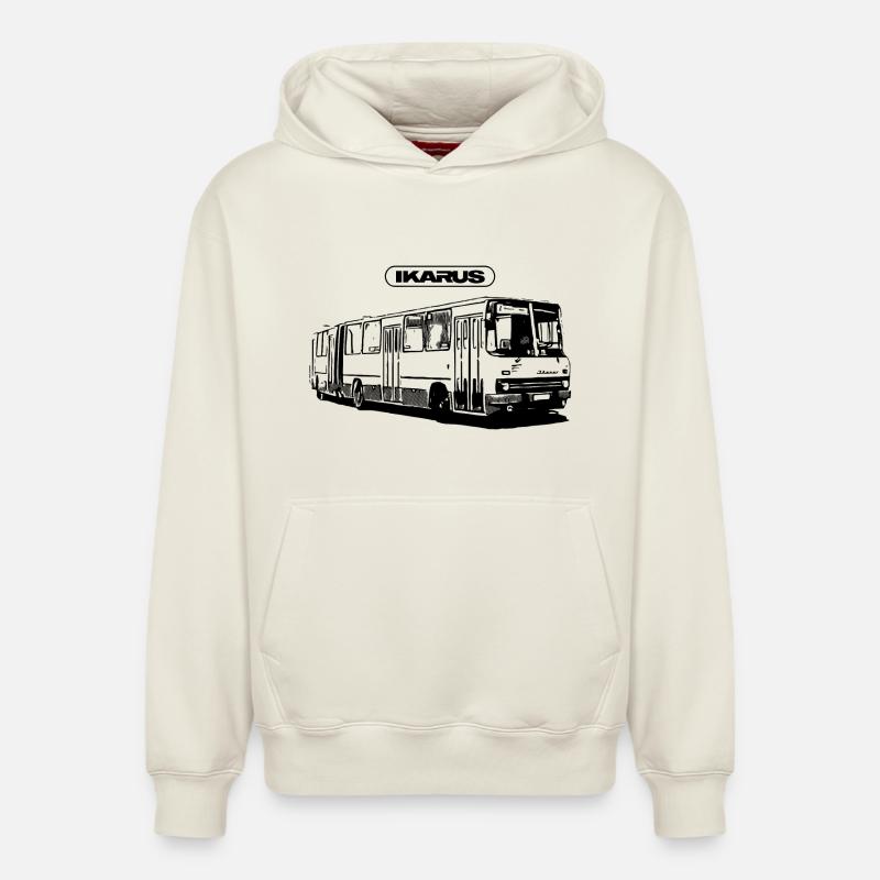 IKARUS 280 - Sweat à capuche unisexe décontracté en coton biologique – de SPREAD - blanc cassé