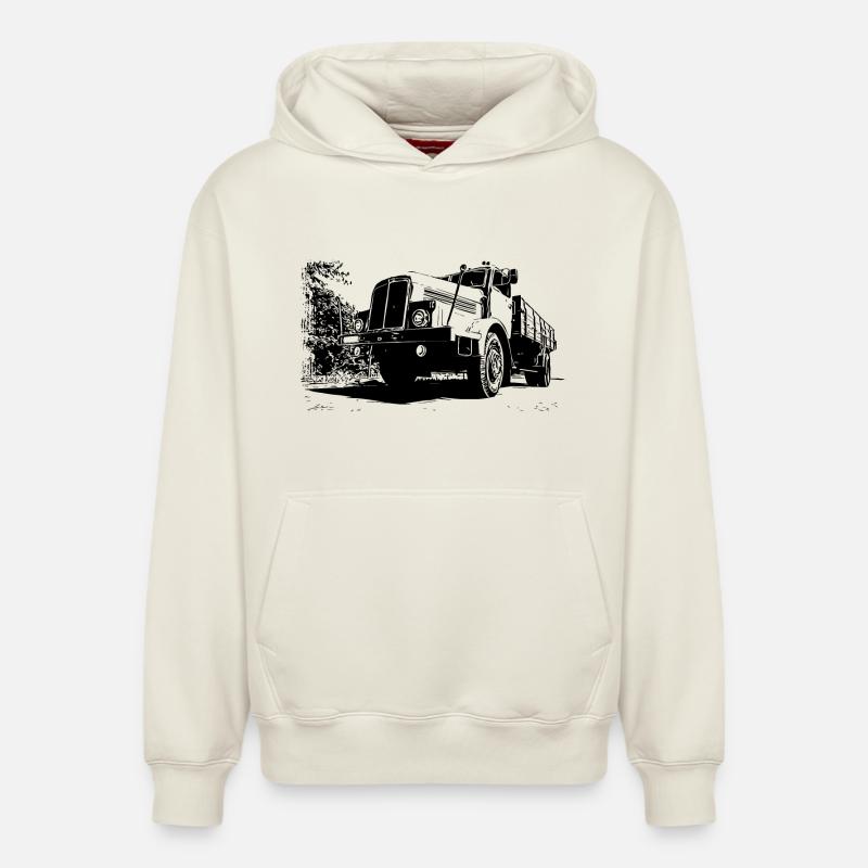 IFA H6 - Sweat à capuche unisexe décontracté en coton biologique – de SPREAD - blanc cassé