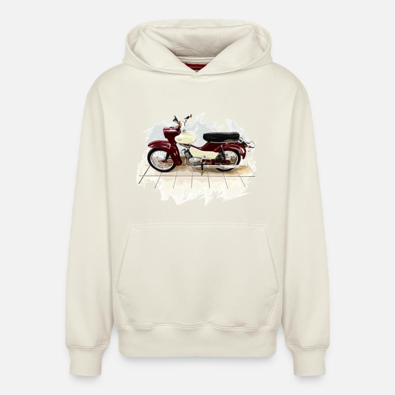 Simson Star - Sweat à capuche unisexe décontracté en coton biologique – de SPREAD - blanc cassé