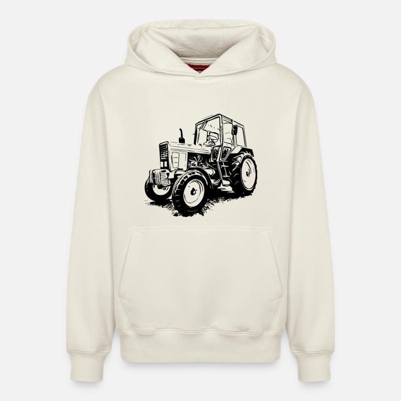 Biélorussie MTS 550 - Sweat à capuche unisexe décontracté en coton biologique – de SPREAD - blanc cassé
