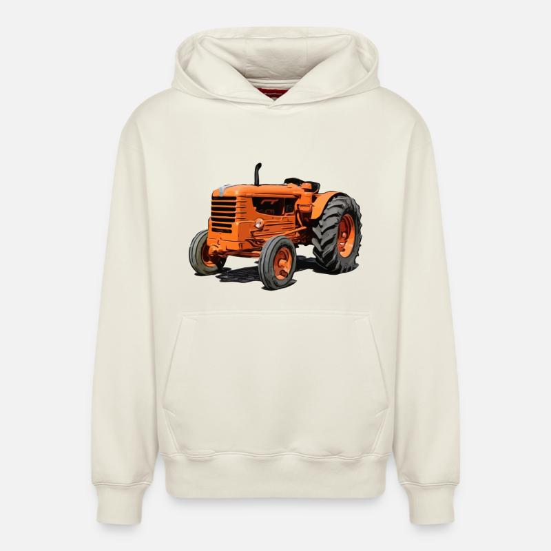 Des classiques de caractère - Sweat à capuche unisexe décontracté en coton biologique – de SPREAD - blanc cassé