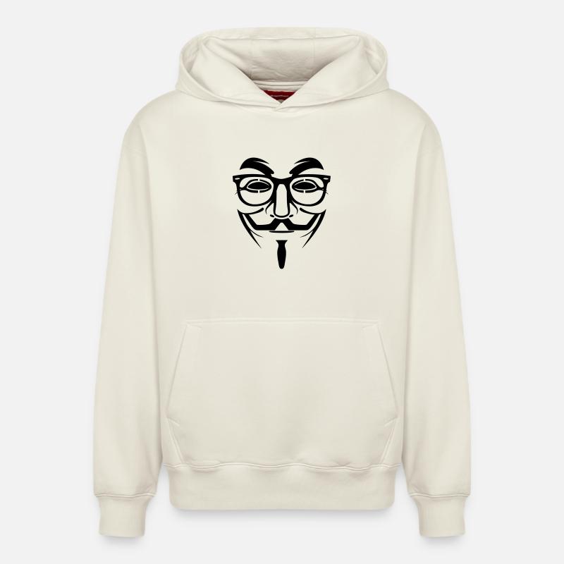 Geek Anonymous - Sweat à capuche unisexe décontracté en coton biologique – de SPREAD - blanc cassé