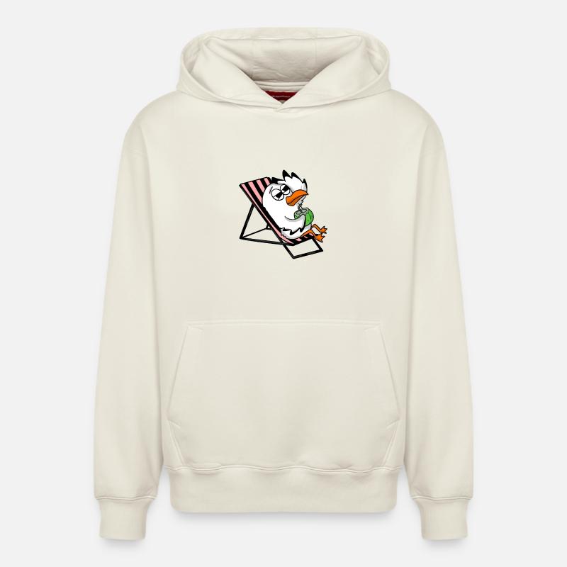 Möwe - Relaxed Unisex Organic Hoodie – von SPREAD - Naturweiß