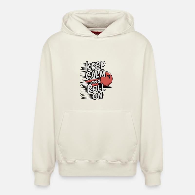 Restez calme et continuez - Sweat à capuche unisexe décontracté en coton biologique – de SPREAD - blanc cassé