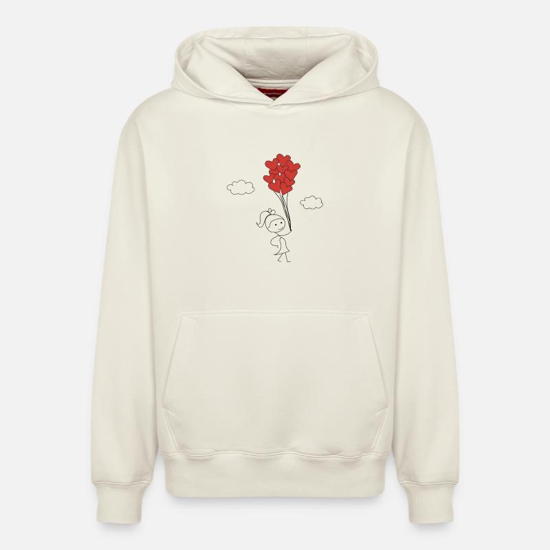 Mignonne - Sweat à capuche unisexe décontracté en coton biologique – de SPREAD - blanc cassé