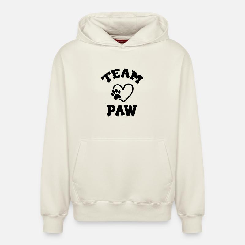 Équipe Pat - Sweat à capuche unisexe décontracté en coton biologique – de SPREAD - blanc cassé