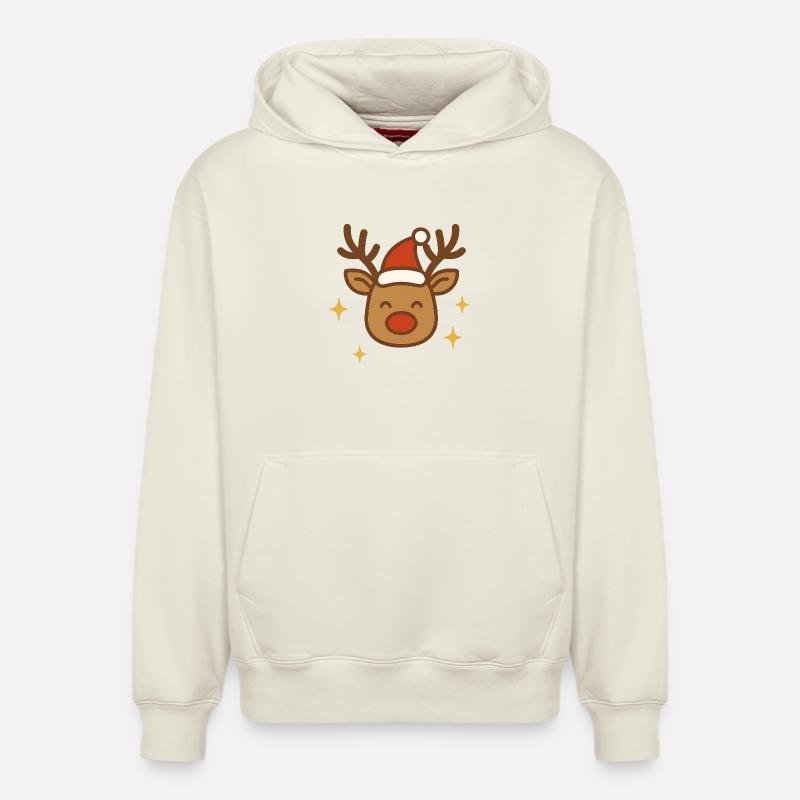 Mode renne activé. - Sweat à capuche unisexe décontracté en coton biologique – de SPREAD - blanc cassé