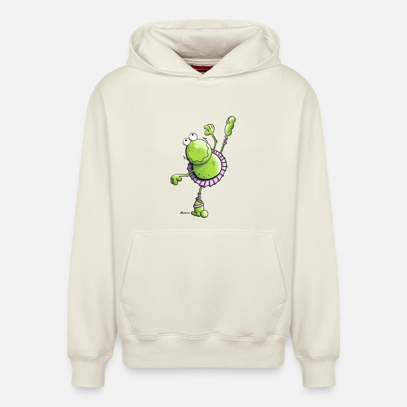 Grenouille Ballet - Sweat à capuche unisexe décontracté en coton biologique – de SPREAD - blanc cassé