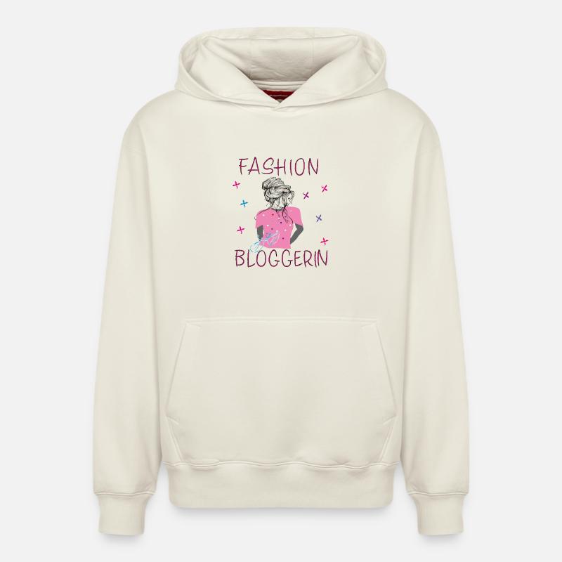 Fille,Blogueuse, Mode - Sweat à capuche unisexe décontracté en coton biologique – de SPREAD - blanc cassé