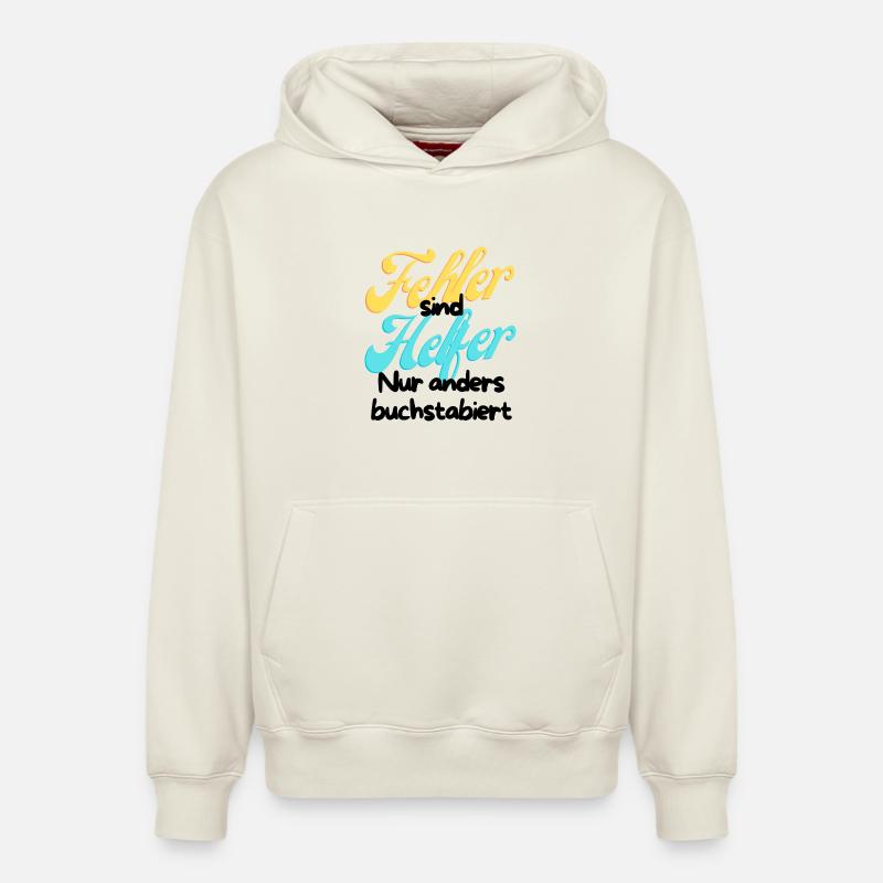 Error Helper Gradient Script - Relaxed Unisex Organic Hoodie – by SPREAD - off white