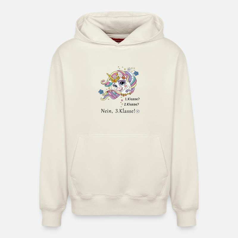 Schulkind 3.Klasse - Relaxed Unisex Organic Hoodie – von SPREAD - Naturweiß