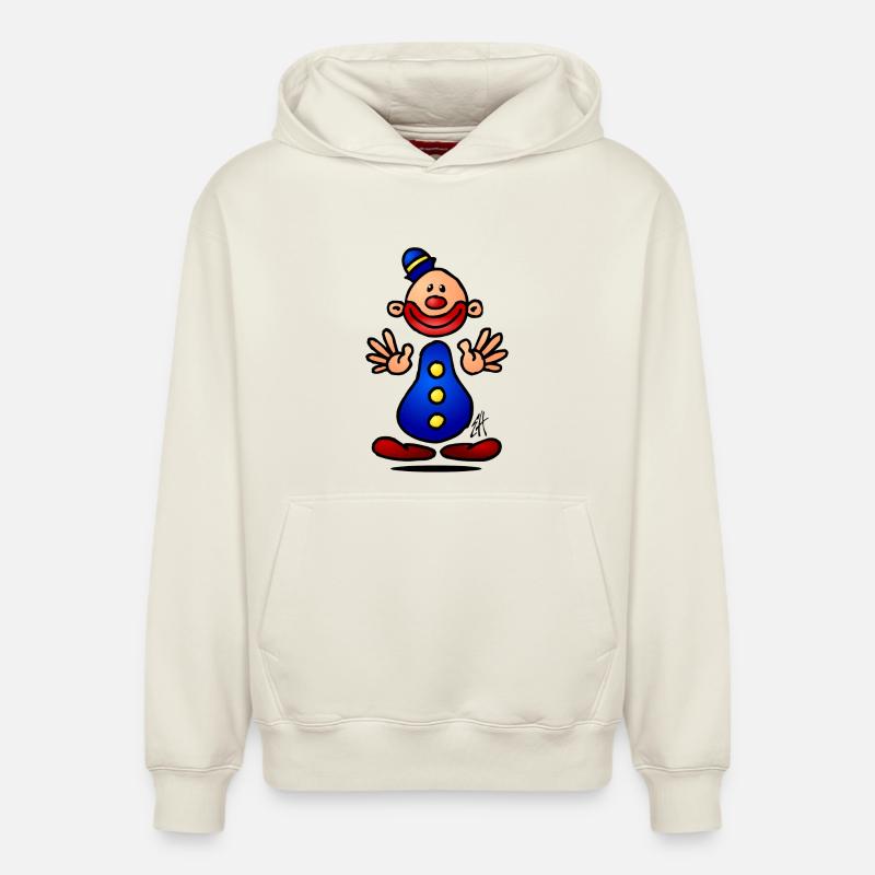 Bouffon - Sweat à capuche unisexe décontracté en coton biologique – de SPREAD - blanc cassé