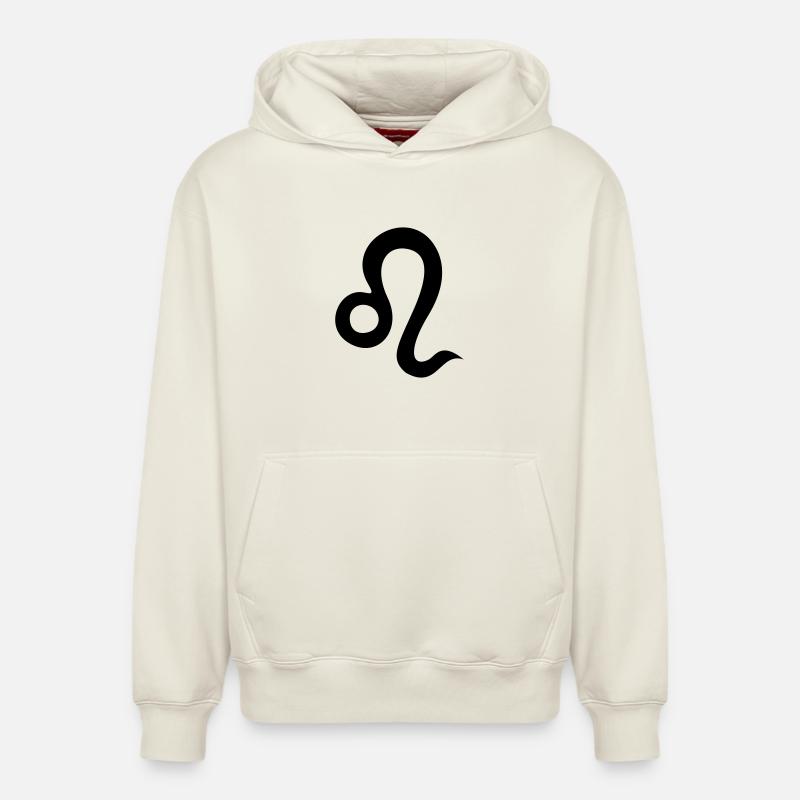Lion - Sweat à capuche unisexe décontracté en coton biologique – de SPREAD - blanc cassé