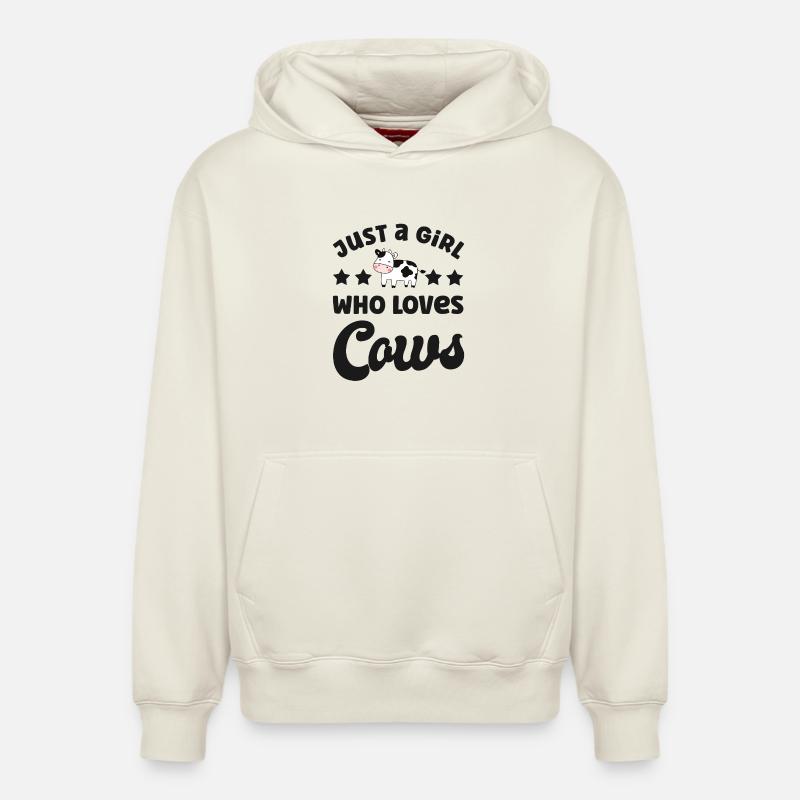 Vache Vaches - Sweat à capuche unisexe décontracté en coton biologique – de SPREAD - blanc cassé