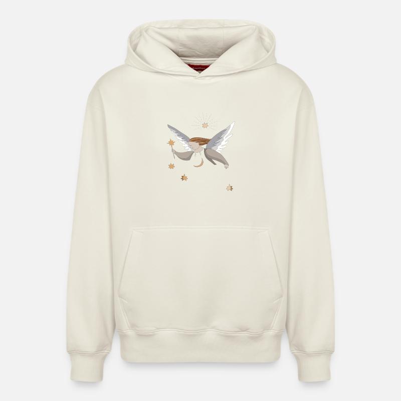 Ange de Noël, Joyeux Noël - Sweat à capuche unisexe décontracté en coton biologique – de SPREAD - blanc cassé
