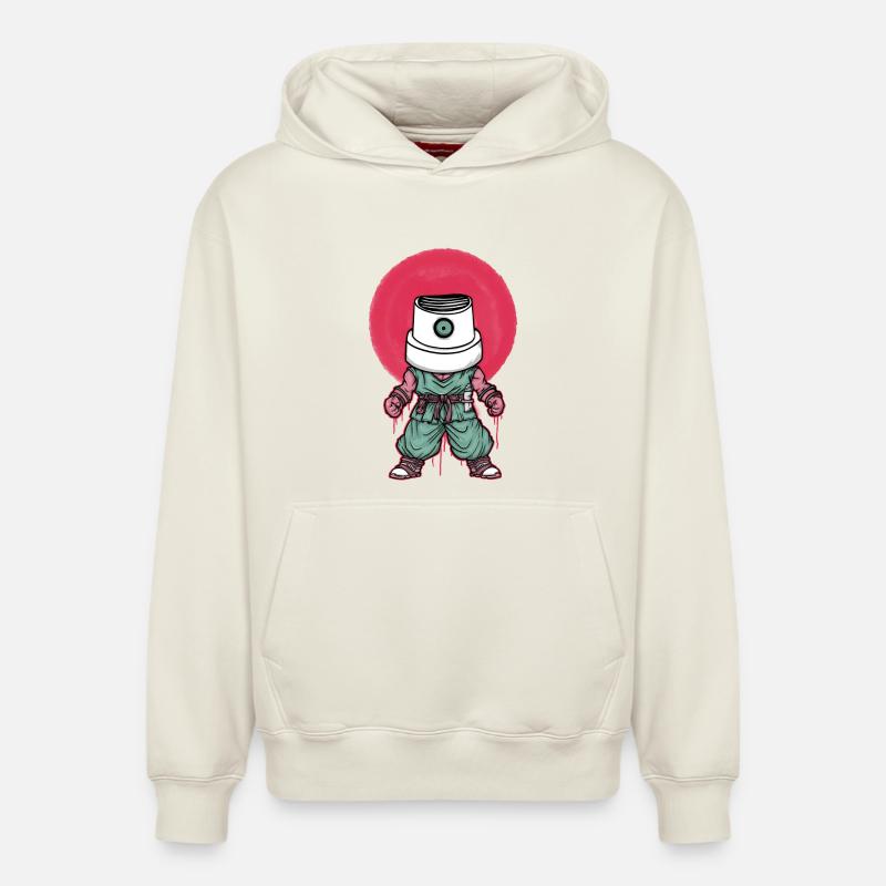 Goku Graffiti - Sweat à capuche unisexe décontracté en coton biologique – de SPREAD - blanc cassé