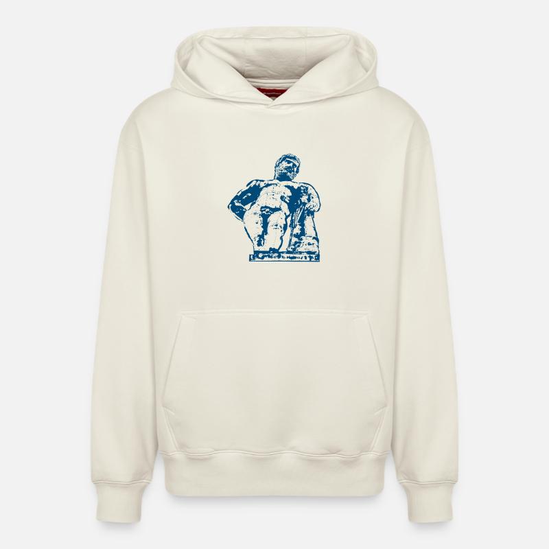 Hercule - Sweat à capuche unisexe décontracté en coton biologique – de SPREAD - blanc cassé