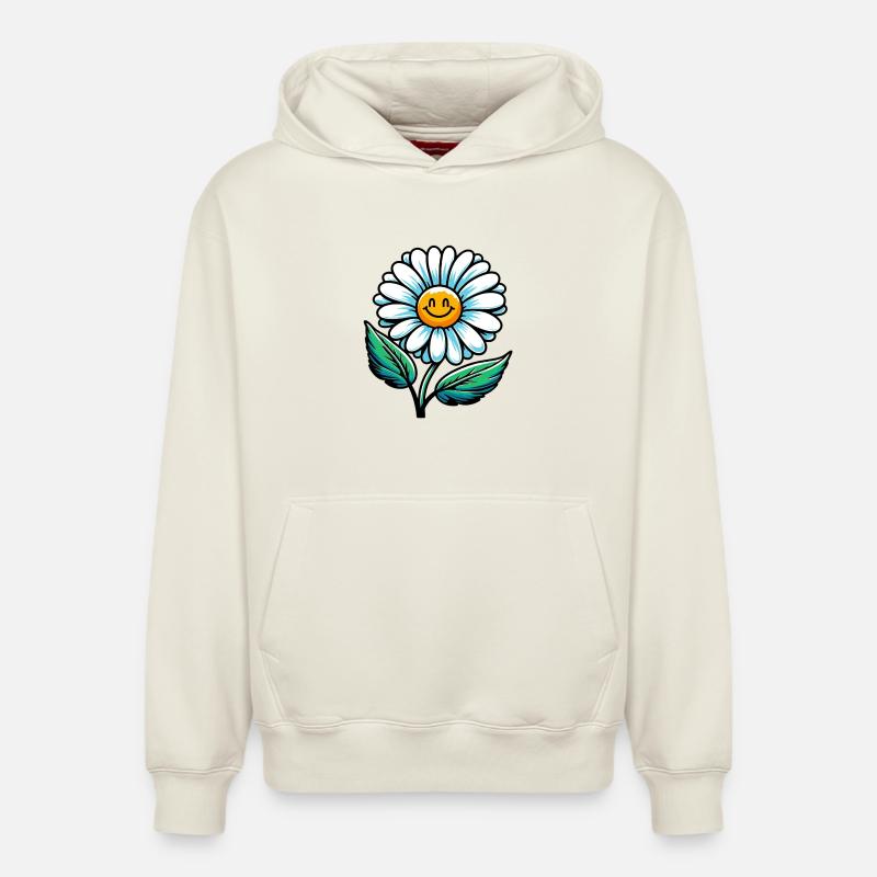 Gänseblümchen - Relaxed Unisex Organic Hoodie – von SPREAD - Naturweiß
