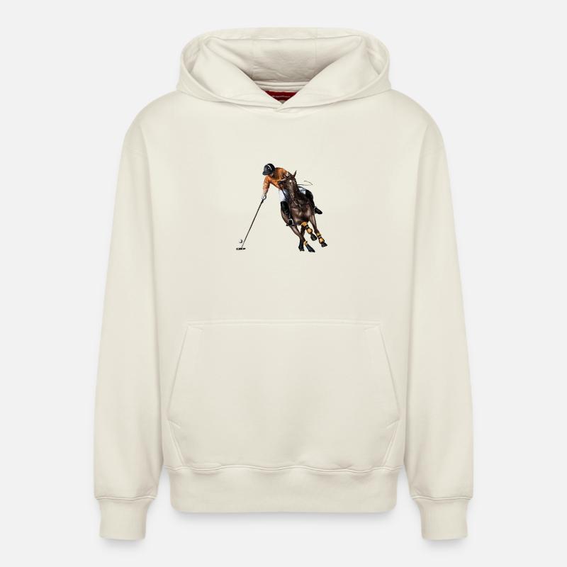 Polo - Sweat à capuche unisexe décontracté en coton biologique – de SPREAD - blanc cassé