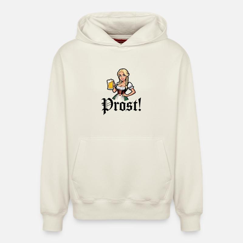 Prost - Sweat à capuche unisexe décontracté en coton biologique – de SPREAD - blanc cassé