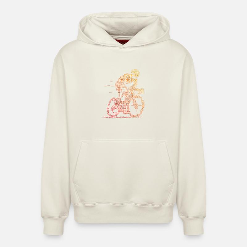 Super cadeau pour vélo de route - Sweat à capuche unisexe décontracté en coton biologique – de SPREAD - blanc cassé