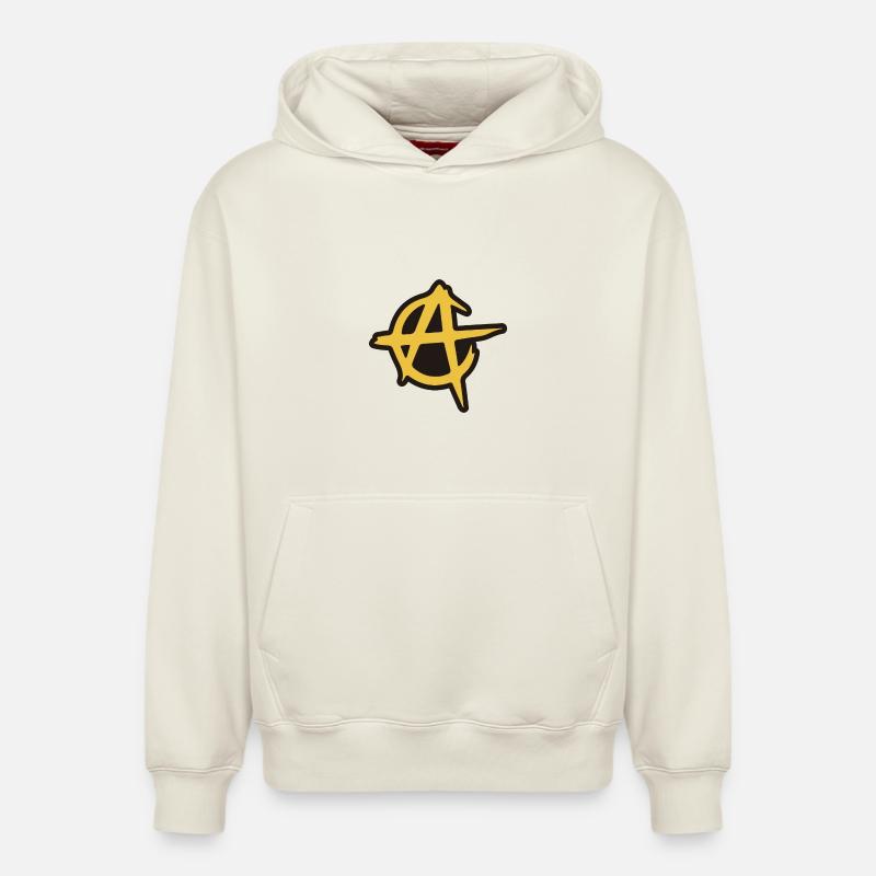ANCAP B - Sweat à capuche unisexe décontracté en coton biologique – de SPREAD - blanc cassé