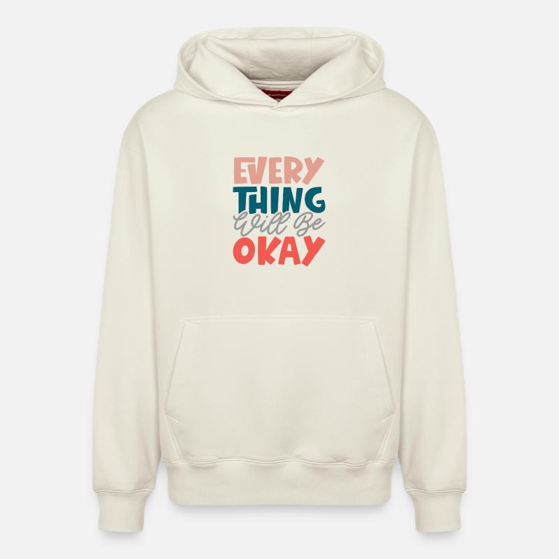 Alles wird gut - Relaxed Unisex Organic Hoodie – von SPREAD - Naturweiß