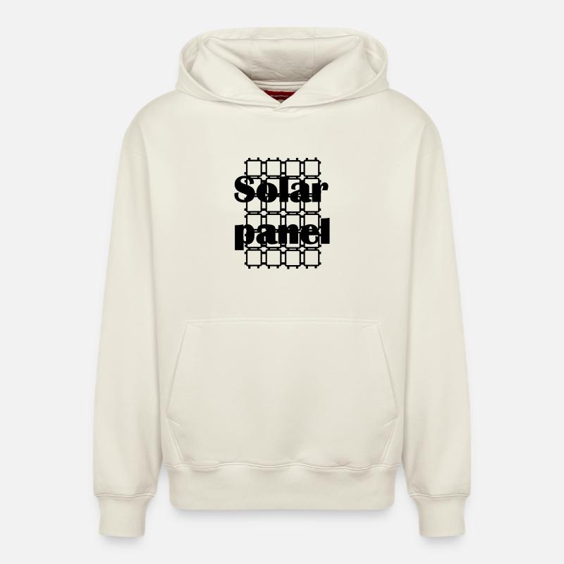 solar panel SOLAR PANEL - Relaxed Unisex Organic Hoodie – by SPREAD - off white