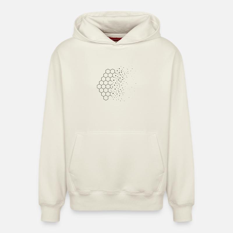 Entropy Drift – Physik Design - Relaxed Unisex Organic Hoodie – von SPREAD - Naturweiß