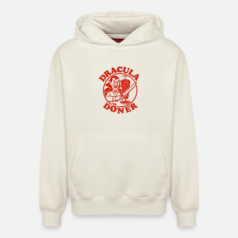 Dracula Kebab - Sweat à capuche unisexe décontracté en coton biologique – de SPREAD - blanc cassé