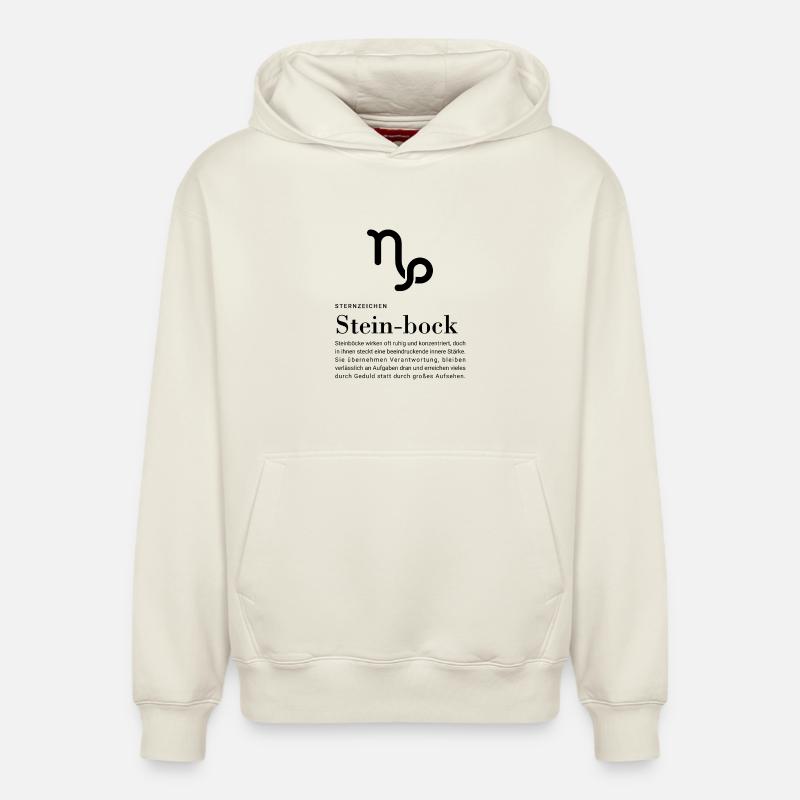 Sternzeichen Steinbock - Relaxed Unisex Organic Hoodie – von SPREAD - Naturweiß