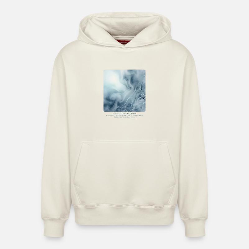 Liquid Sub-Zero - Relaxed Unisex Organic Hoodie – von SPREAD - Naturweiß