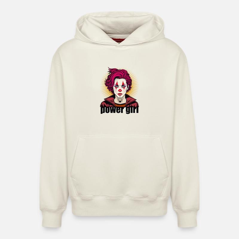 Fille de pouvoir - Sweat à capuche unisexe décontracté en coton biologique – de SPREAD - blanc cassé