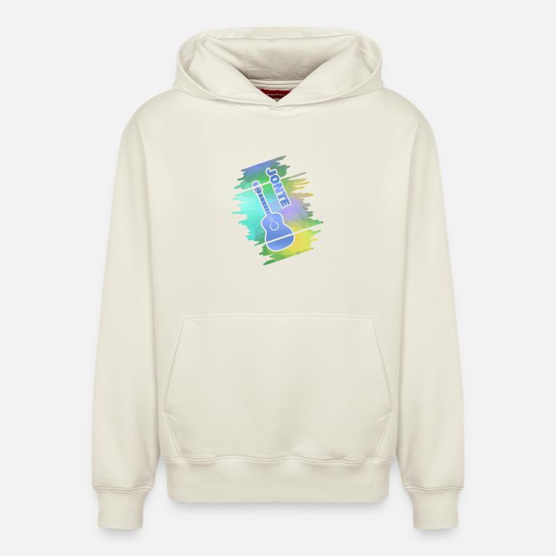 Guitare Jonte - Sweat à capuche unisexe décontracté en coton biologique – de SPREAD - blanc cassé