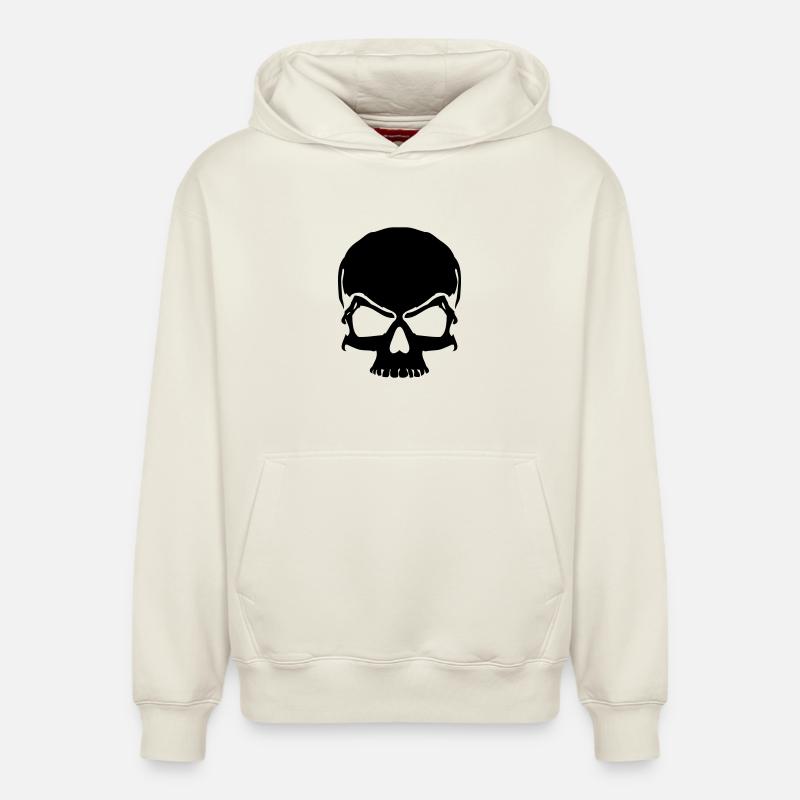 crâne de pirate crâne - Sweat à capuche unisexe décontracté en coton biologique – de SPREAD - blanc cassé