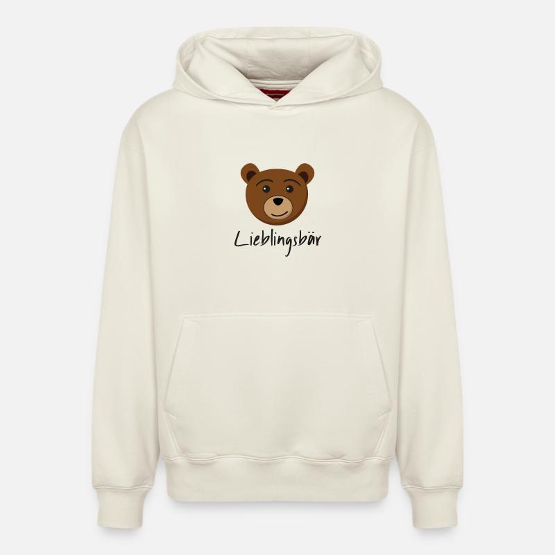 ours préféré! - Sweat à capuche unisexe décontracté en coton biologique – de SPREAD - blanc cassé