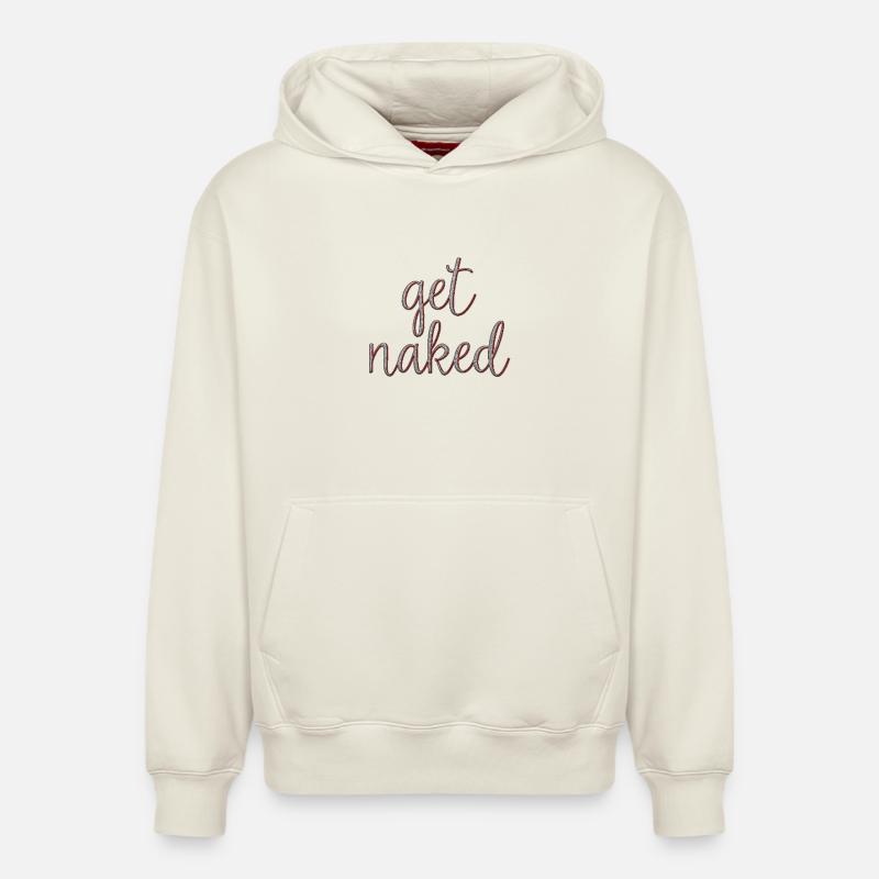 Obtenez nu - Sweat à capuche unisexe décontracté en coton biologique – de SPREAD - blanc cassé