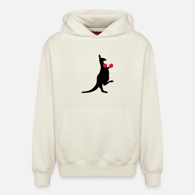 Känguru - Relaxed Unisex Organic Hoodie – von SPREAD - Naturweiß