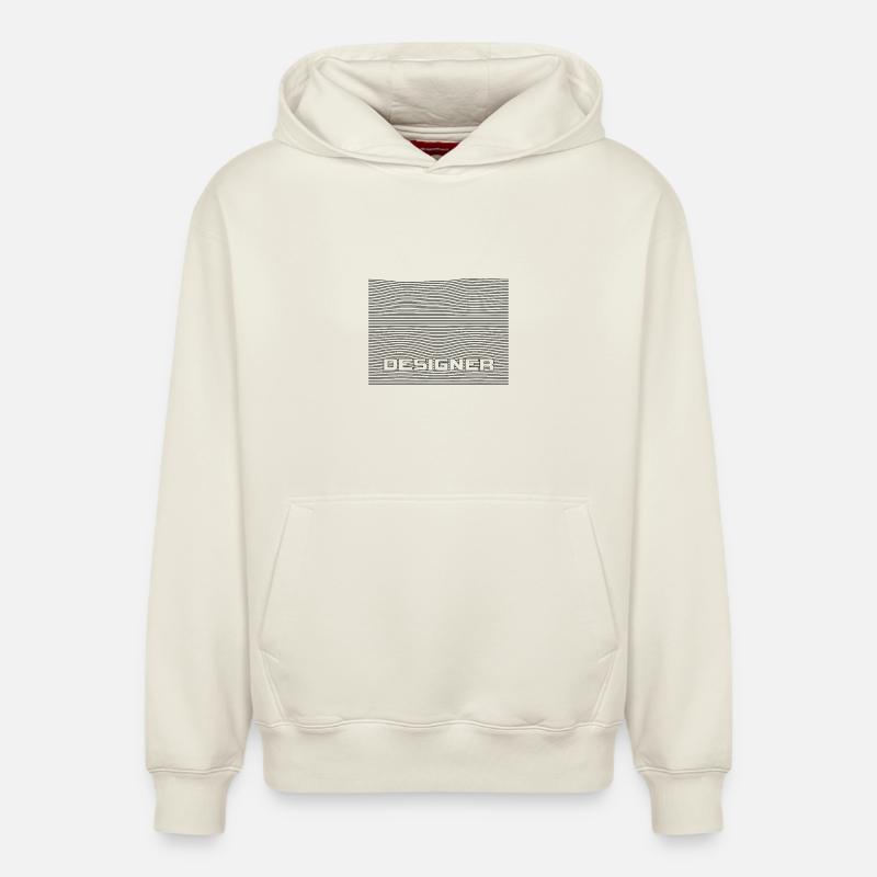 Designer - Sweat à capuche unisexe décontracté en coton biologique – de SPREAD - blanc cassé