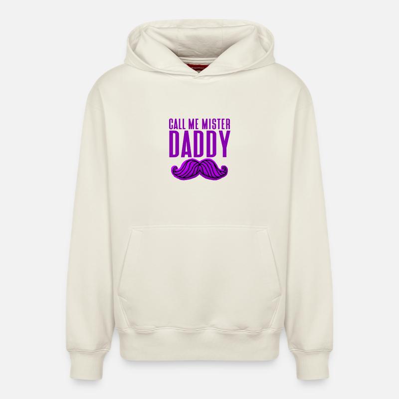 Call Me Mister Daddy - Sweat à capuche unisexe décontracté en coton biologique – de SPREAD - blanc cassé