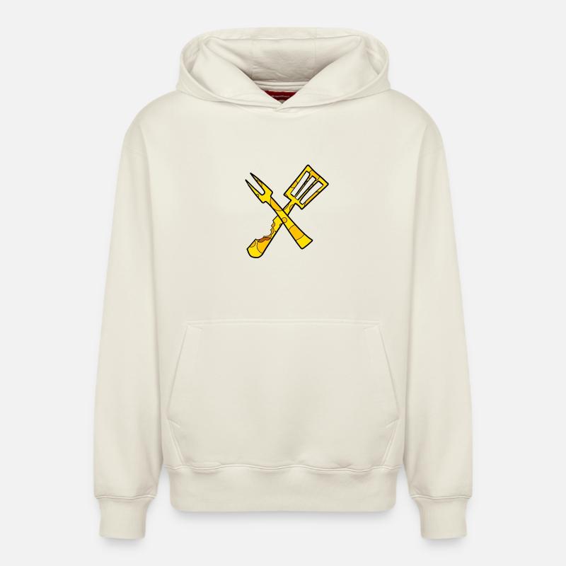 Cuisinier au fromage - Sweat à capuche unisexe décontracté en coton biologique – de SPREAD - blanc cassé