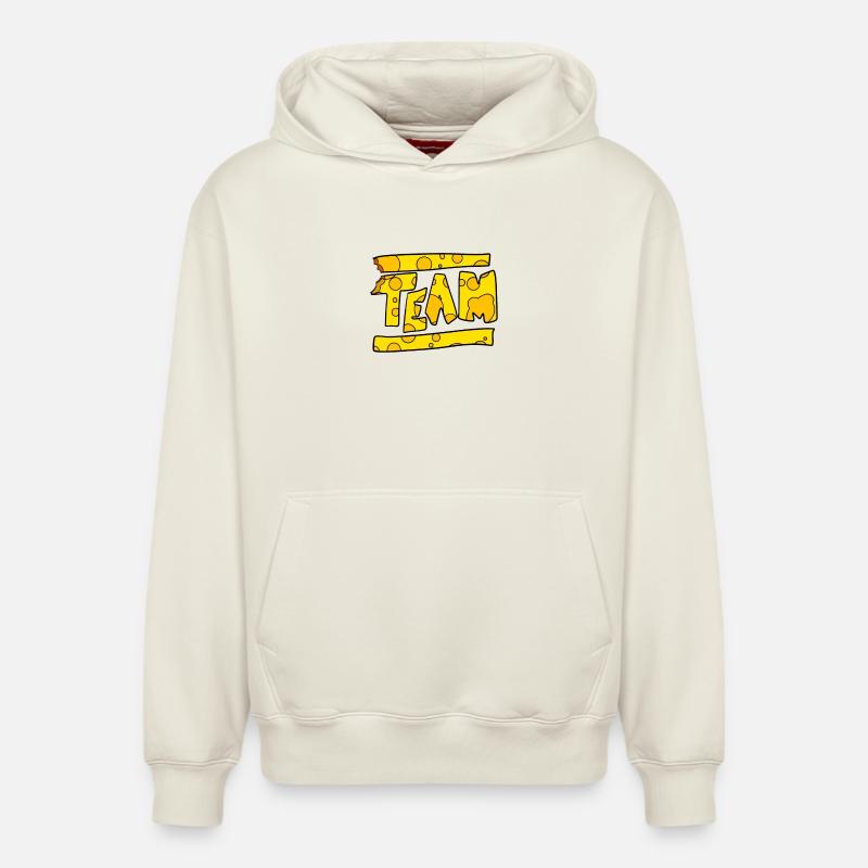 Équipe Fromage - Sweat à capuche unisexe décontracté en coton biologique – de SPREAD - blanc cassé