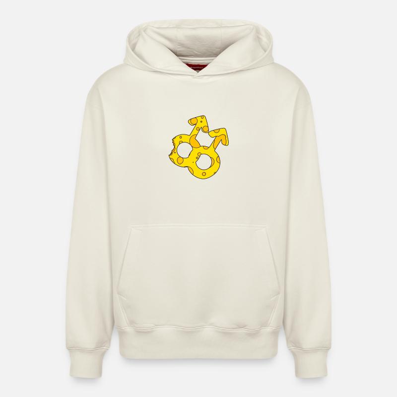 Symbole Double Mars - Sweat à capuche unisexe décontracté en coton biologique – de SPREAD - blanc cassé
