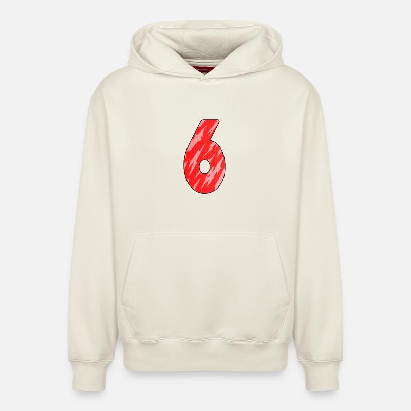 Numéro 6 - 6 ans - Sweat à capuche unisexe décontracté en coton biologique – de SPREAD - blanc cassé