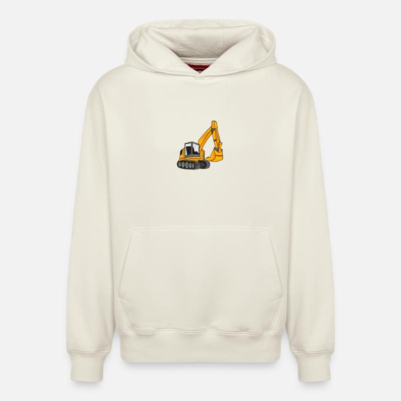 Bagger Baggerfahrer Geschenk - Relaxed Unisex Organic Hoodie – von SPREAD - Naturweiß