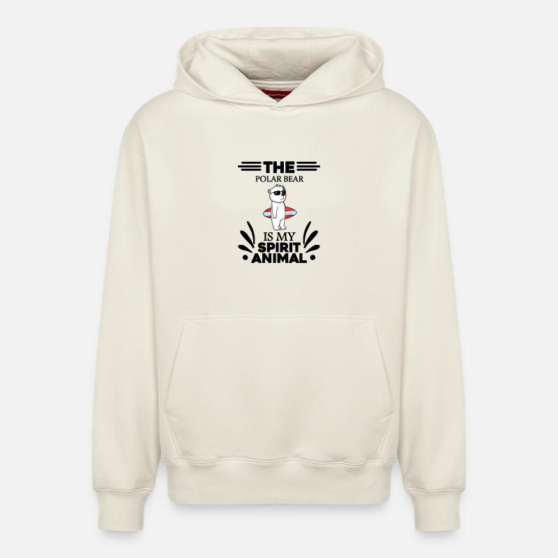 Polar Bear Polar Bear Bear - Relaxed Unisex Organic Hoodie – by SPREAD - off white