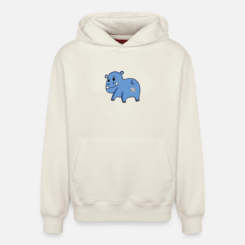 Nilpferd Arsch - Nilpferd Hintern - Relaxed Unisex Organic Hoodie – von SPREAD - Naturweiß