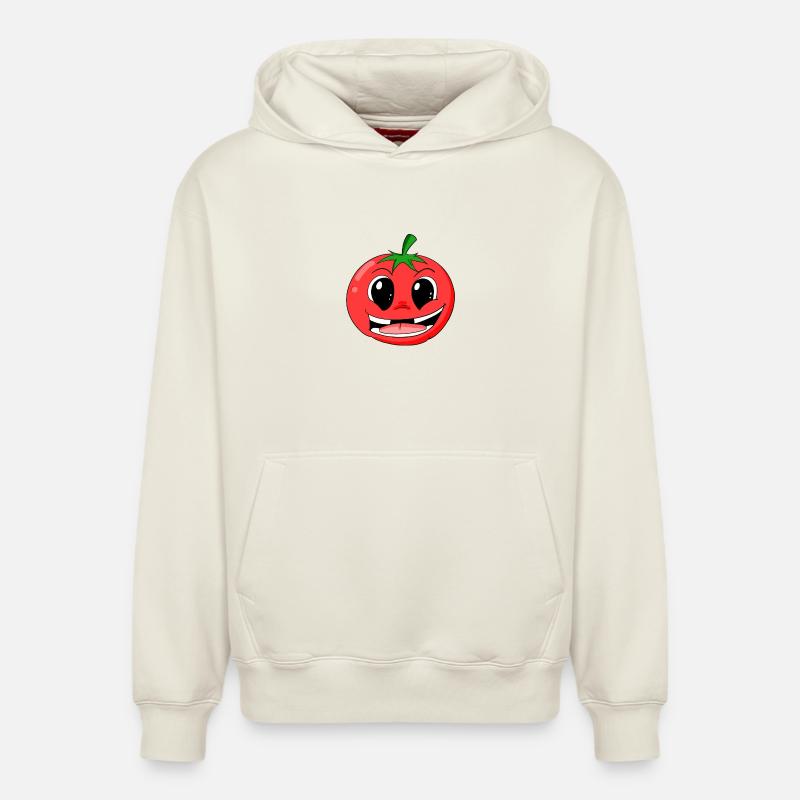 Tomate - Relaxed Unisex Organic Hoodie – von SPREAD - Naturweiß