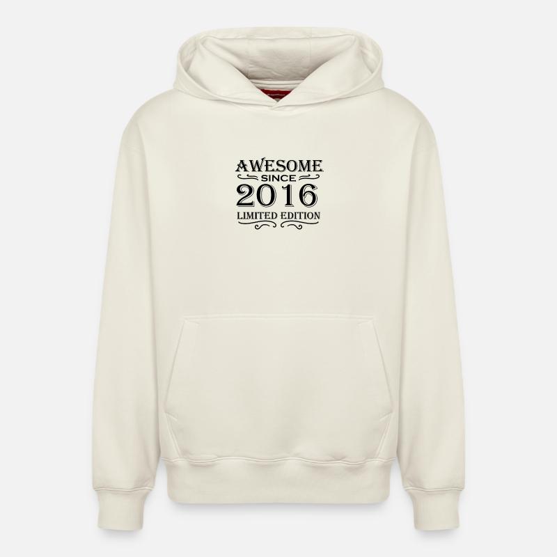 2016 - Sweat à capuche unisexe décontracté en coton biologique – de SPREAD - blanc cassé